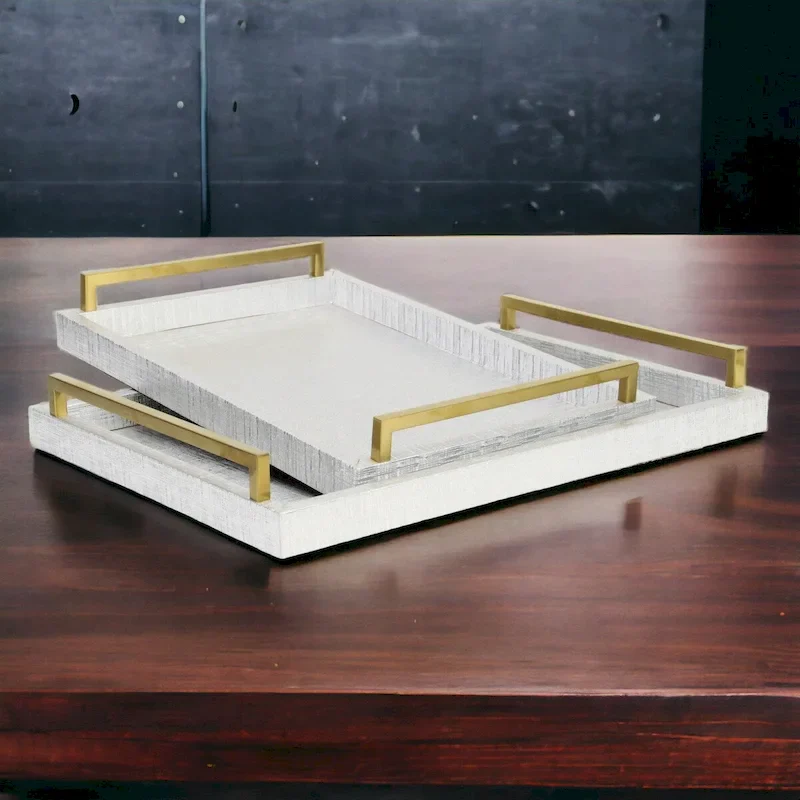 Lusan Black Vinyl Tray Set