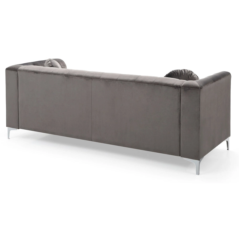 Pompano Velvet Button Tufted Sofa