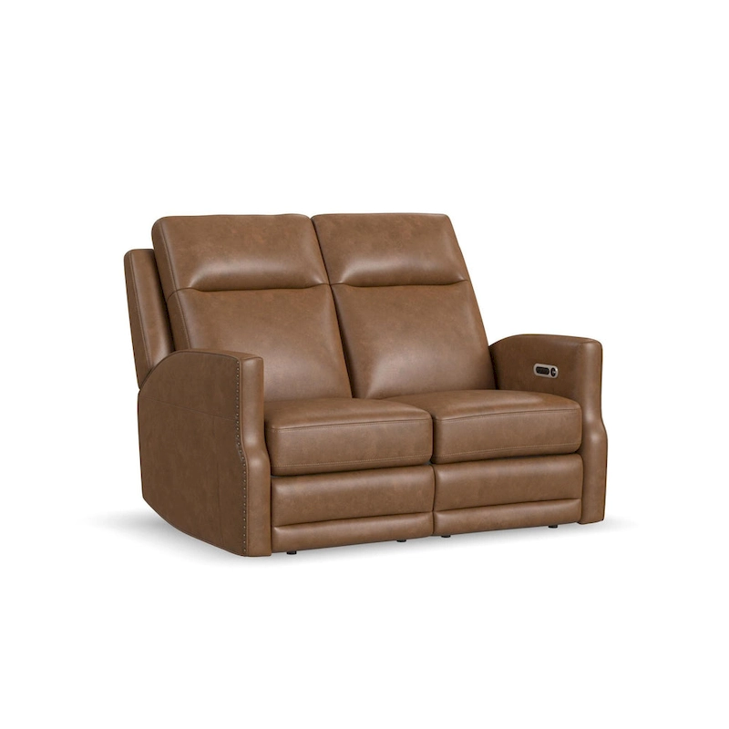 Maxwellton Cedar Power Reclining Loveseat with Power Headrests and Lumbar by Flexsteel - 56