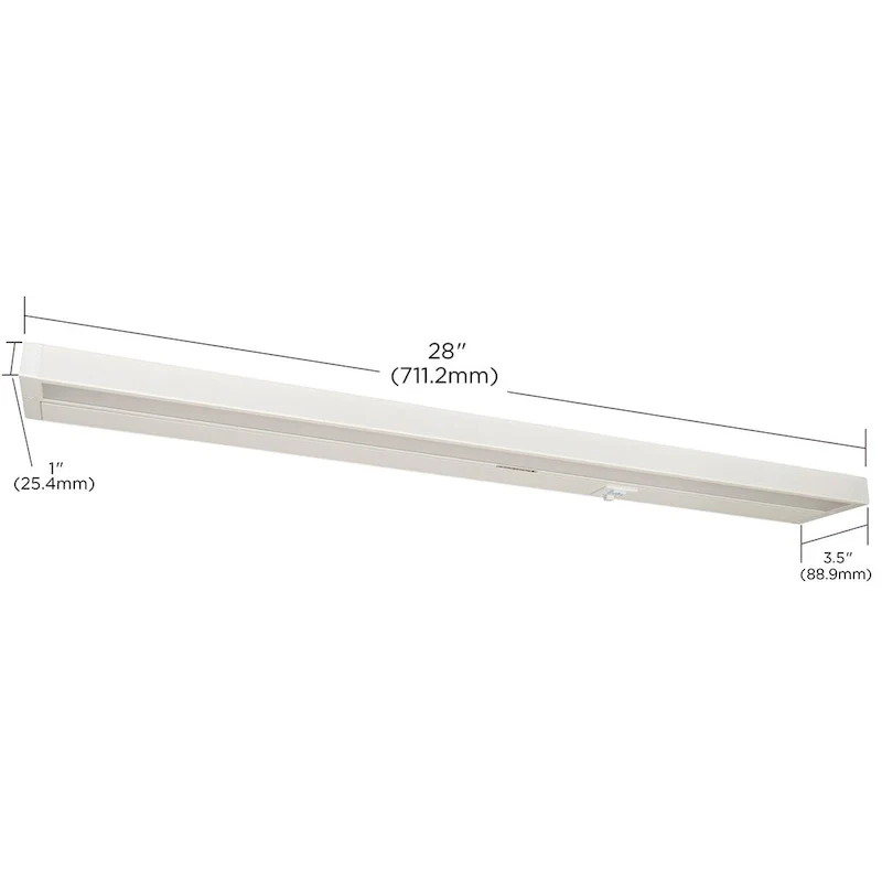 17 Watt 28 Inch LED White Under Cabinet Light CCT Selectable 40000 Hours