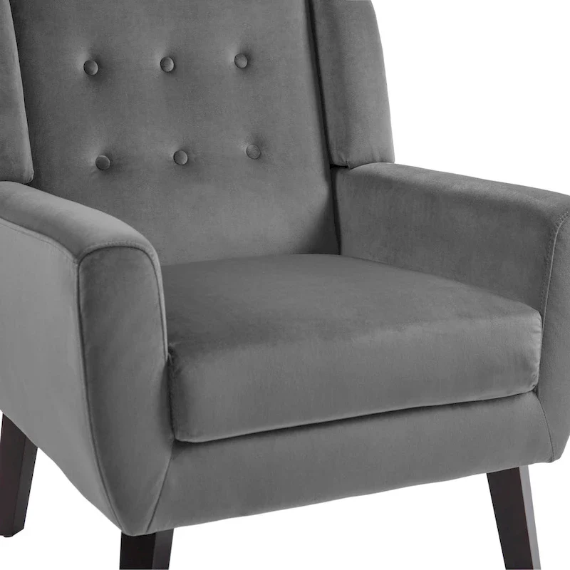 Velvet Upholstered Armchair Tufted Accent Chairs Set of 2