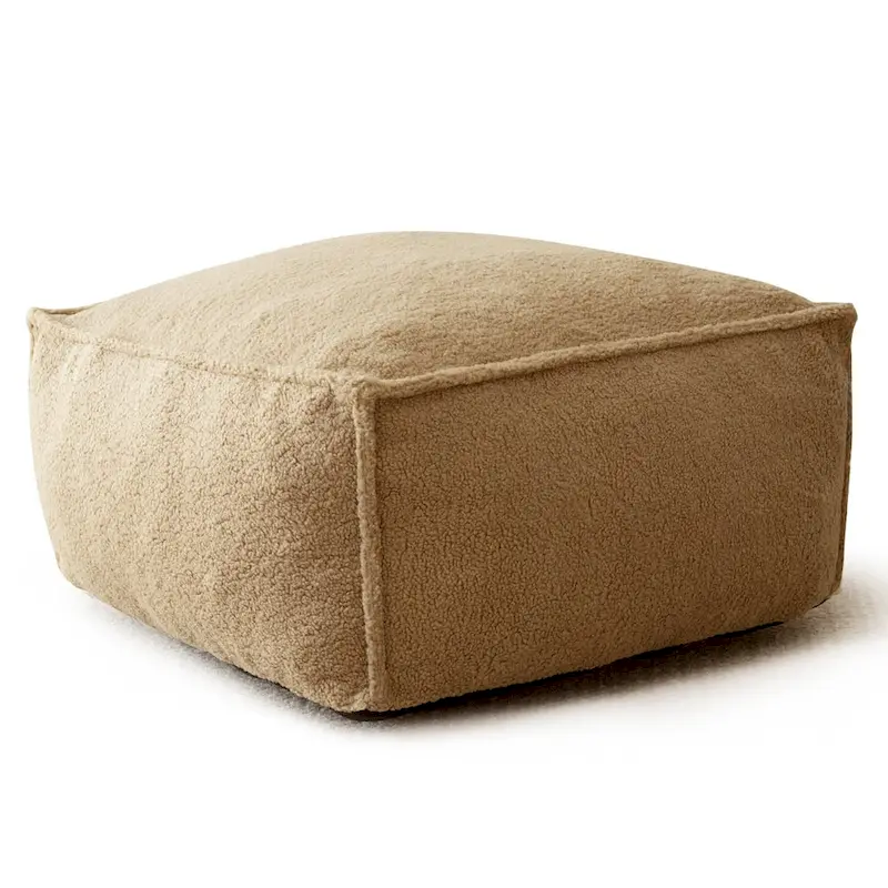 Boucle Bean Bag Chair Ottoman, 1-Person, 28