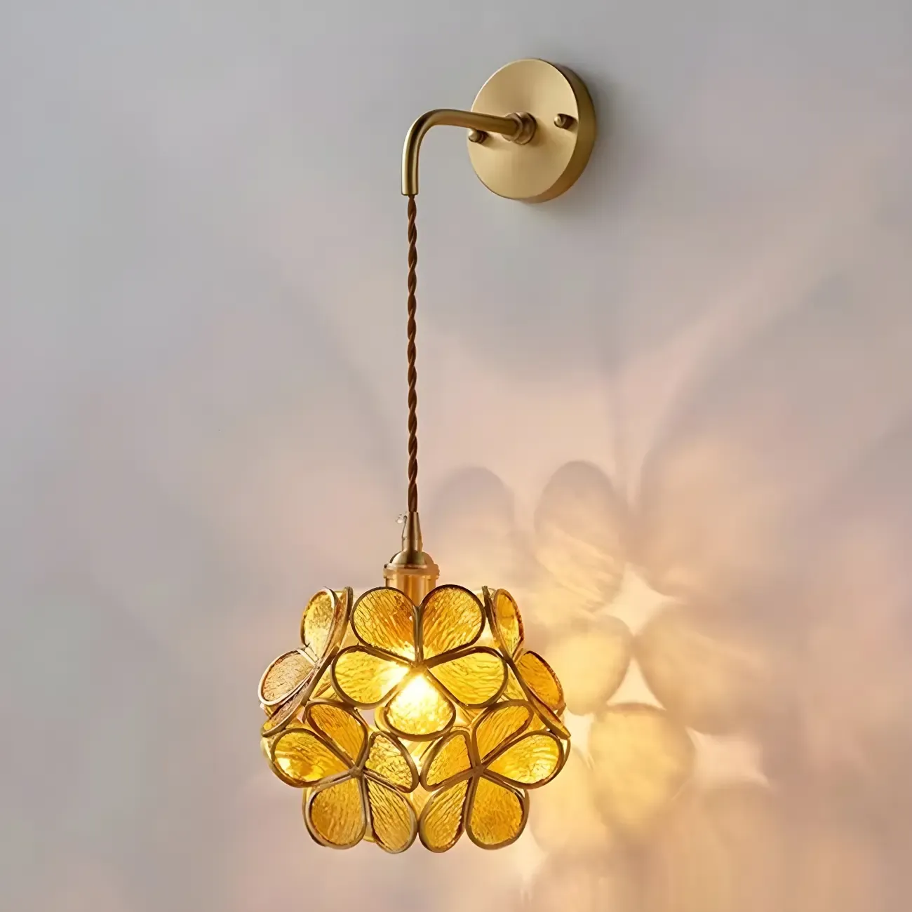 Modern Flower Prismatic Glass Arc Vanity Light