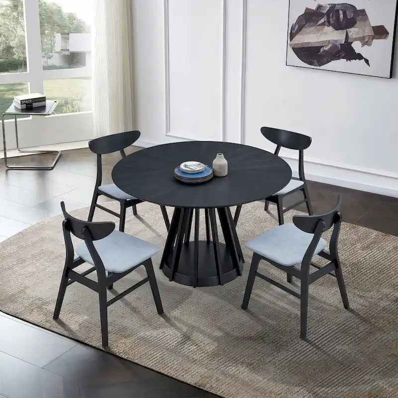 Modern Wooden Dining Table and Chair Sets Small Apartment Dining Table and Chair Sets for Dining Room Living Room