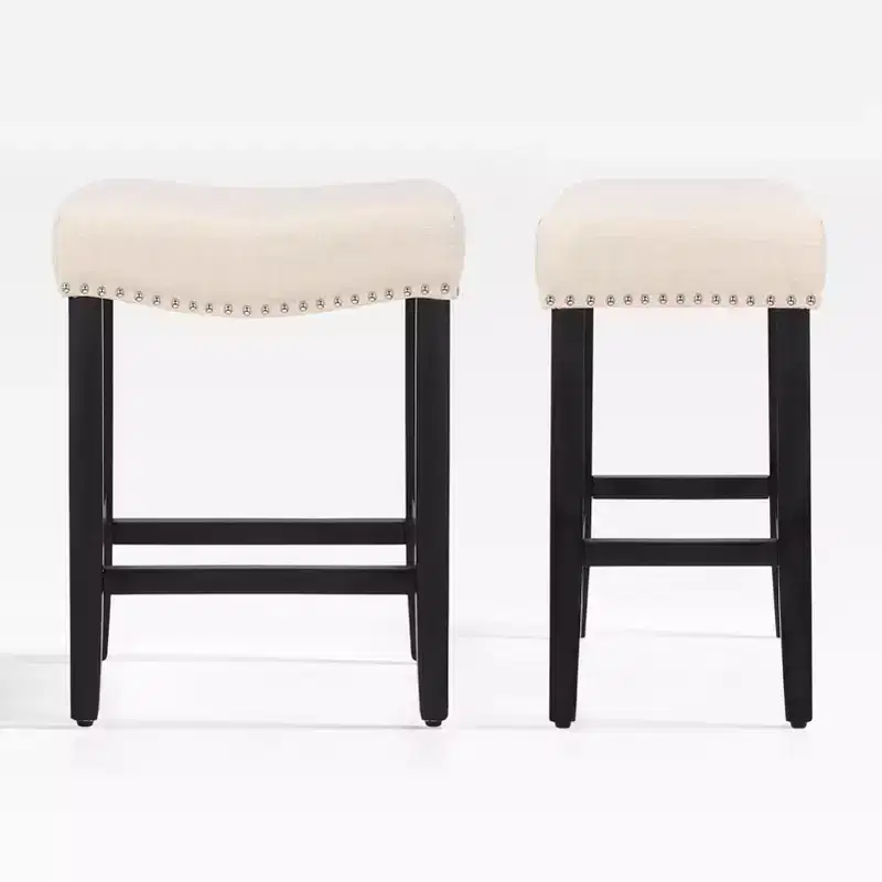 WestinTrends 29 Upholstered Saddle Seat Counter Stool
