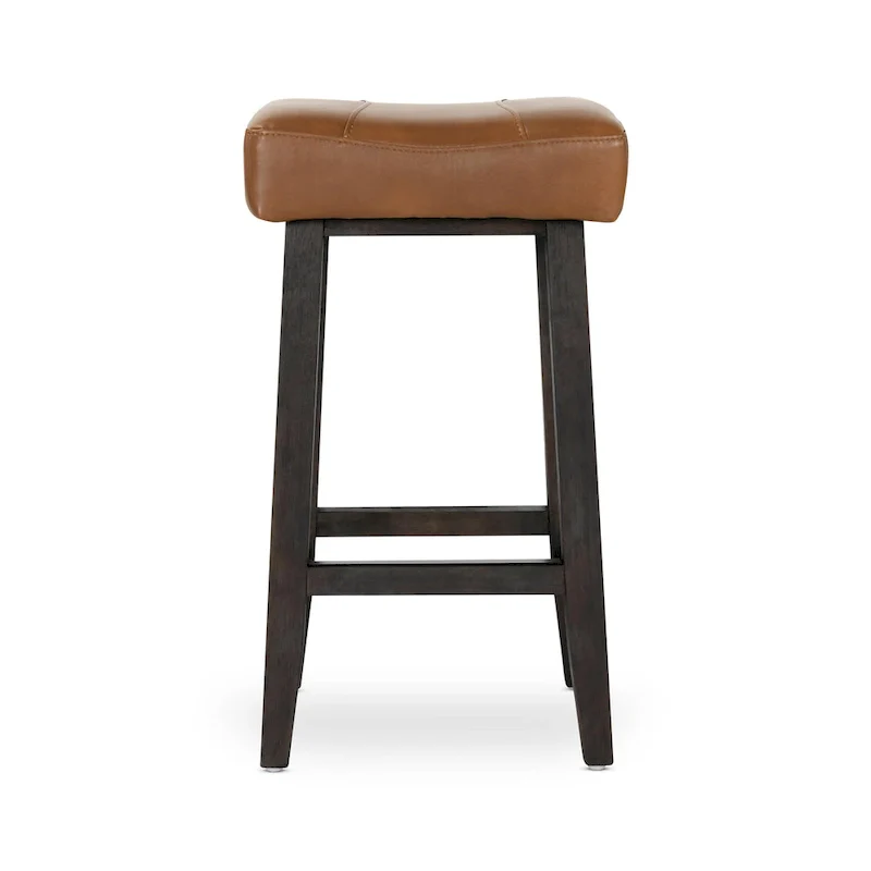 Butterscotch and Dark Brown Backless Counter Stool