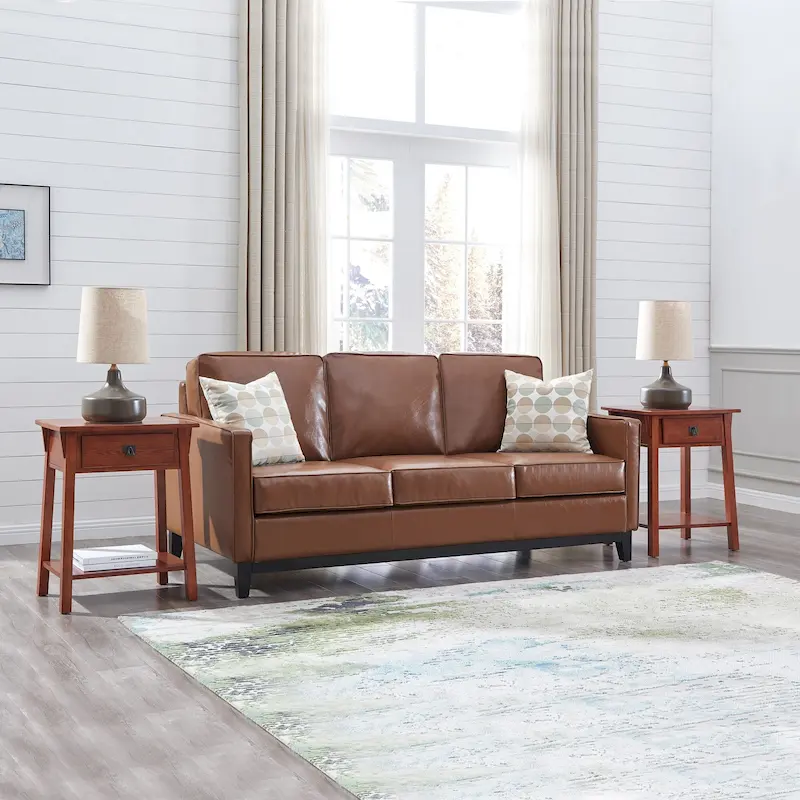 Solid Wood Mission End Table with Drawer