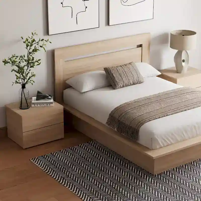 Malibu 4-Piece Bedroom Set with Bed, Headboard, and 2 Nightstands