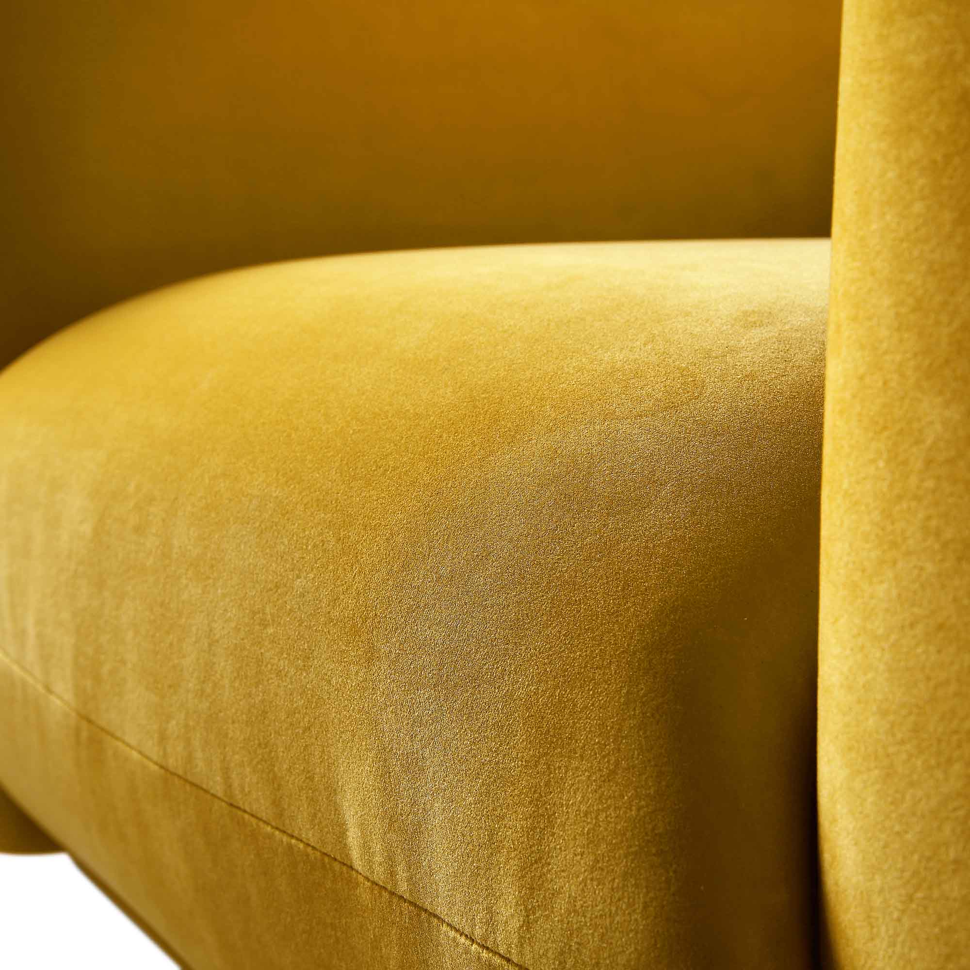 Armchair, Goldenrod Velvet