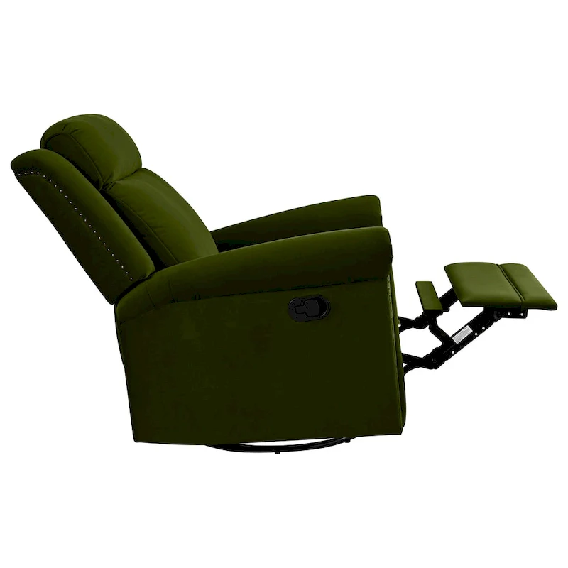 Marloo Modern Swivel Velvet Recliner Chair by Christopher Knight Home