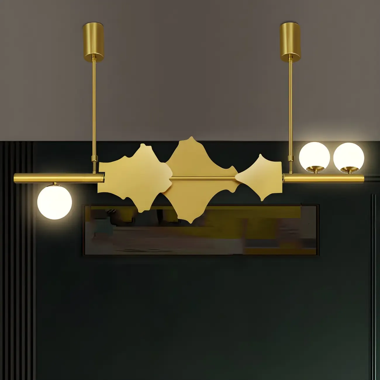 3/4-Light Modern Gold Metal Abstract Island Light
