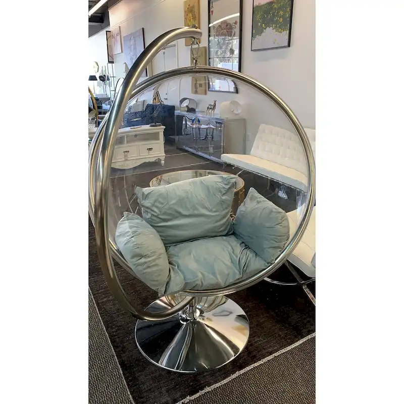 360° Swivel Standing Chair | Ergonomic Curved Back, Modern Accent Chair, Living Room