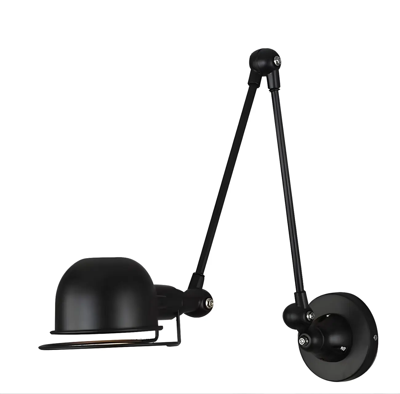 Industrial Metal Dome Adjustable Swing Arm Wall Light