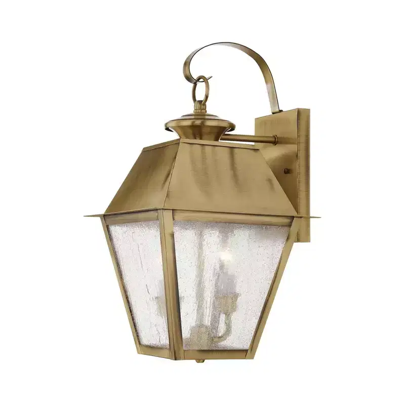 Livex Lighting Mansfield 2 - Light Wall Light in Antique Brass
