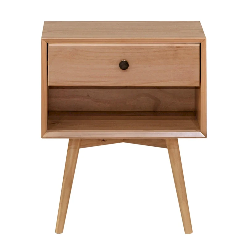 Middlebrook Mid-Century Solid Wood 1-Drawer Nightstand, Set of 2