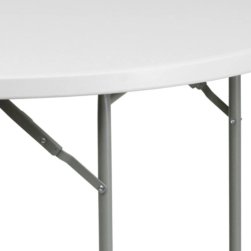 48 Round Granite White Plastic Event and Party Folding Table