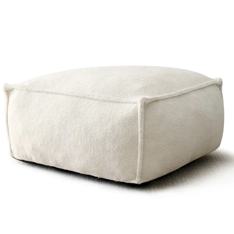 Boucle Bean Bag Chair Ottoman, 1-Person, 28