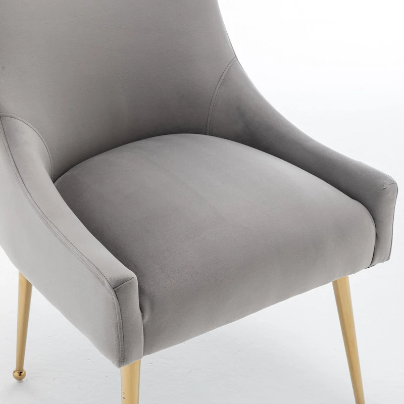 SEYNAR Velvet Upholstered Dining Chair Set of 4, Modern Glam Armless Side Chair