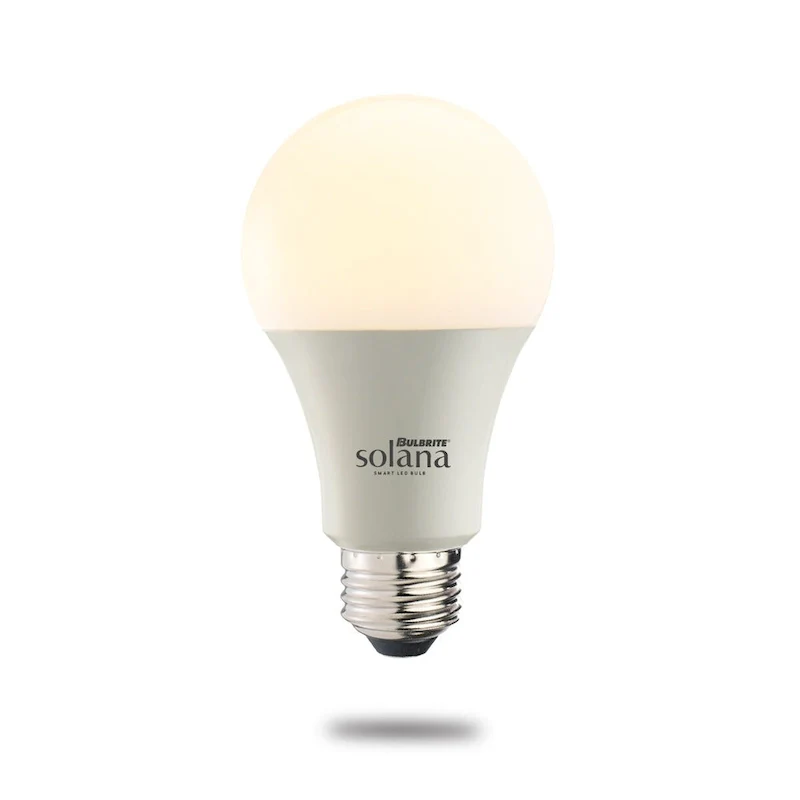 Bulbrite Solana 60 Watt Equivalent A19 Tunable White Smart WiFi Connected LED Light Bulb, Frost