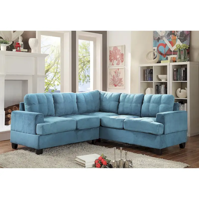 Sandridge 80 in. W 2-piece Microfiber L Shape Sectional Sofa - 80L x 80W x 36H