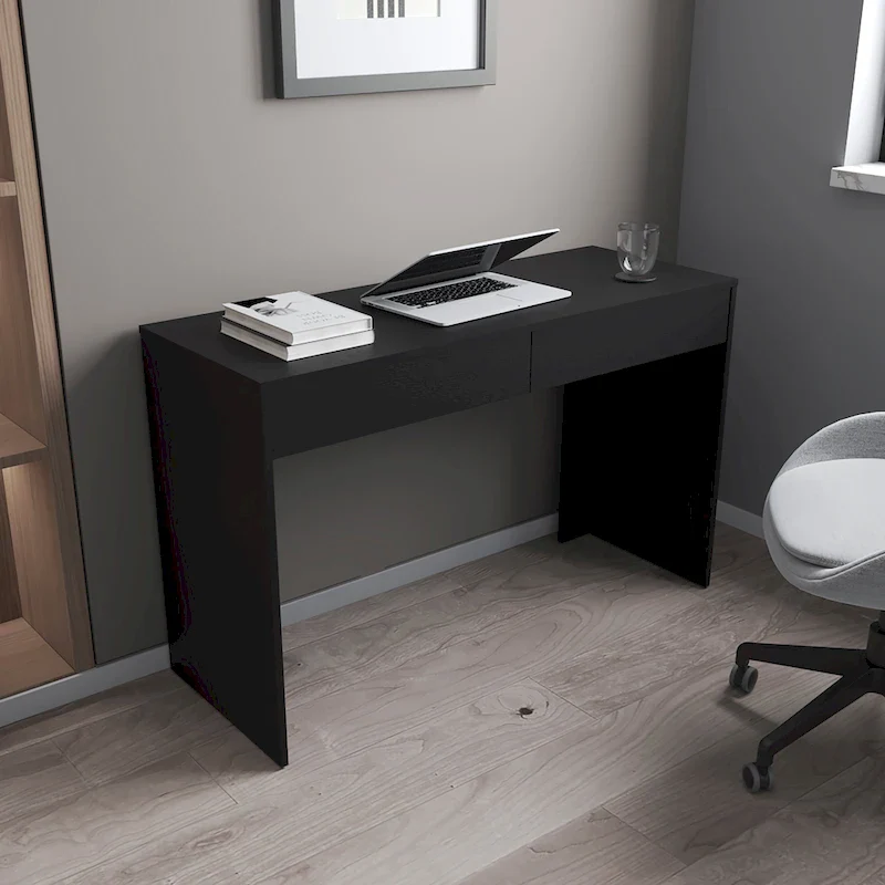 Computer Desk with 2 Handleless Drawers, Tampa Style, Home Office Writing Desk