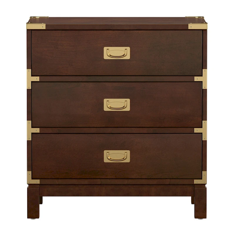 Kedric 3-drawer Goldtone Accent Nightstand by iNSPIRE Q Bold