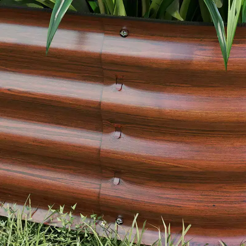 Galvanized Raised Garden Bed Kit, Metal Planter Box with Safety Edging