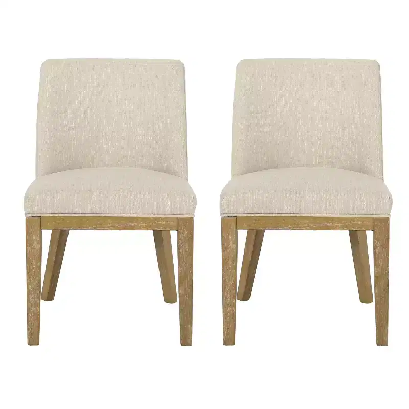 Christopher Knight Home Camas Contemporary Upholstered Wood Dining Chairs (Set of 2)