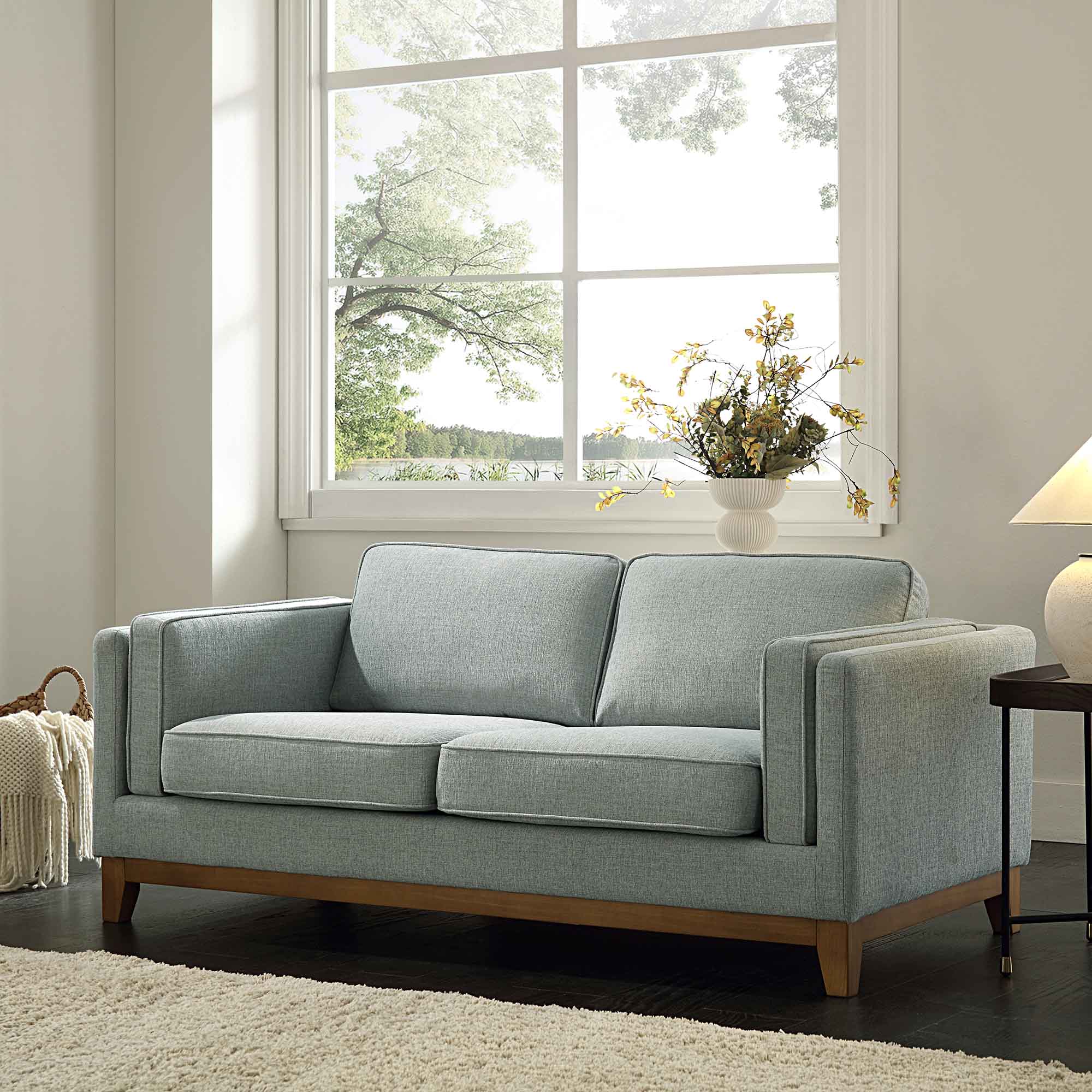 Sage Fabric Sofa, 2-Seater