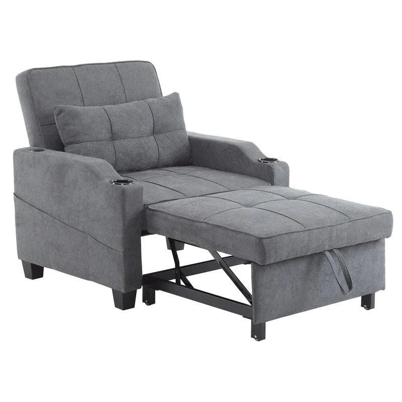 Chair Bed, Sleeper Sofa Chair Bed 3 in 1, Adjustable Recliner,Armchair, Sofa, Bed, Linen
