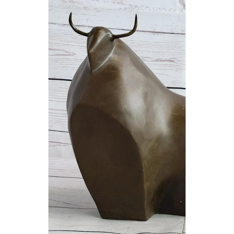 Modern Art Abstract Imitative Bull Bronze Figurine Botero Statue Sculpture Figurine Figure