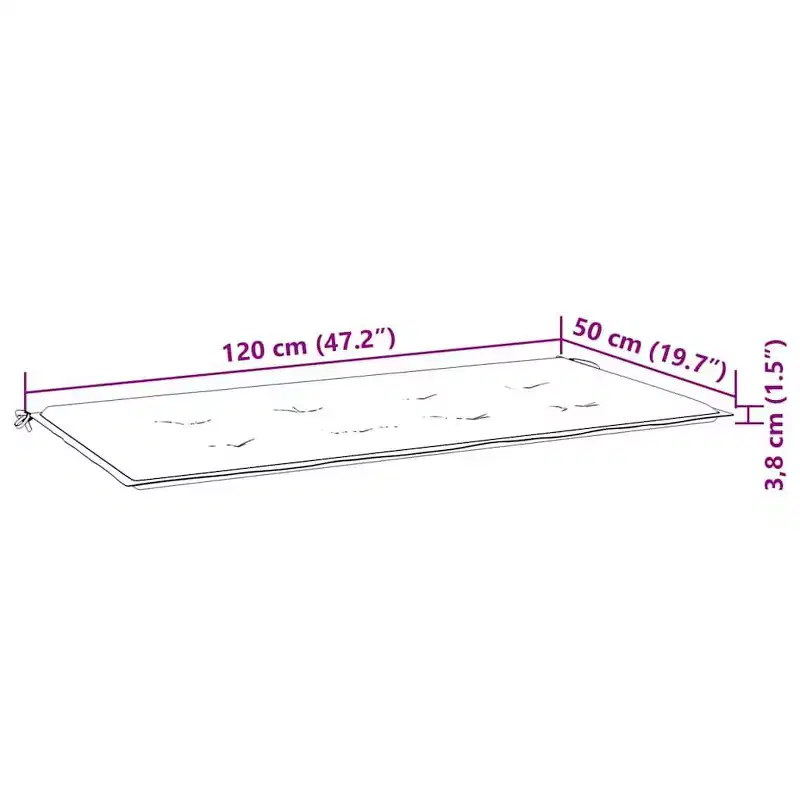 vidaXL Garden Bench Natural Bamboo Bamboo and Polyester Foldable