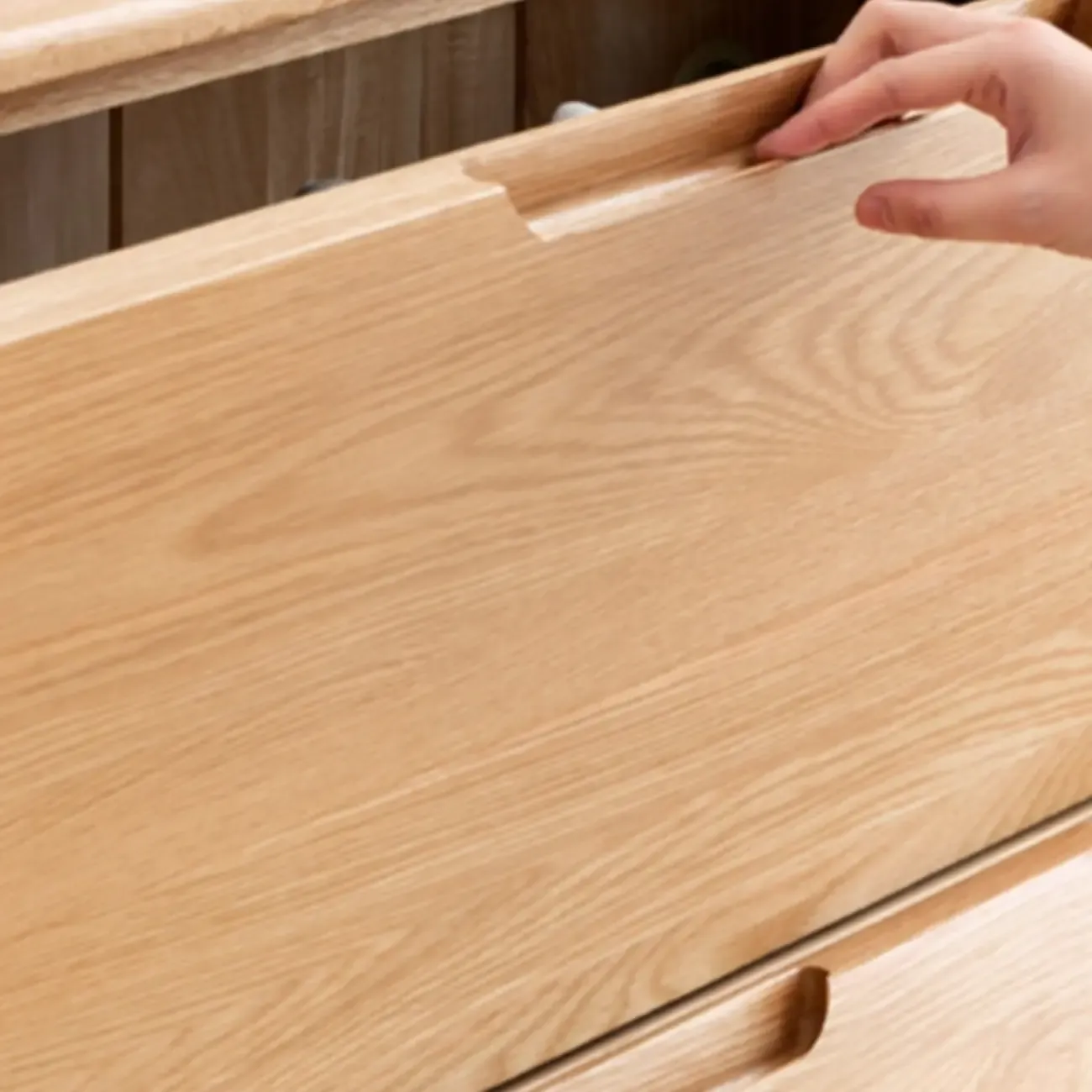 Entryway Oak Drop Front Shoe Cabinet with Display Top