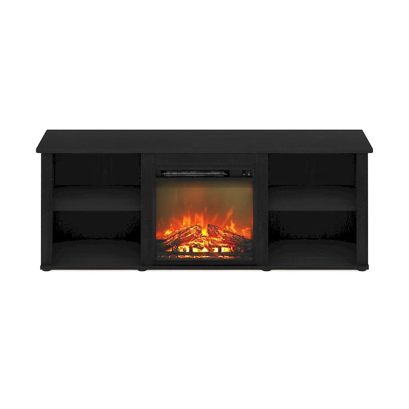 Furinno Classic 60 Inch TV Stand with Fireplace