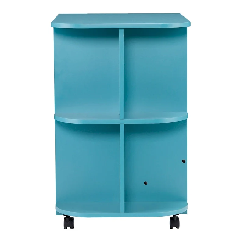 SEI Furniture Eastwick Expandable Rolling Sewing Table/Craft Station - Turquoise