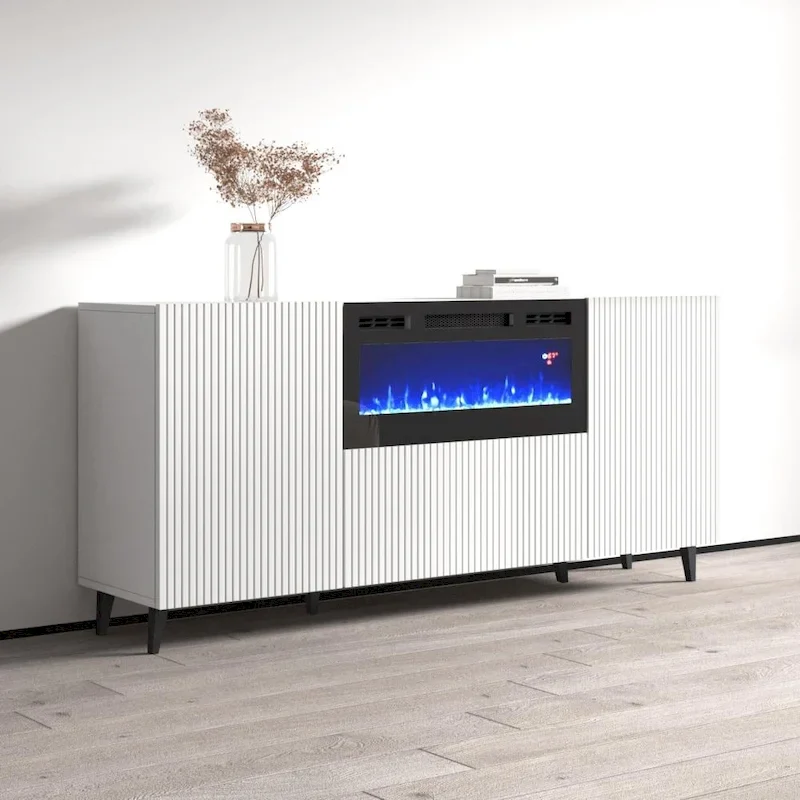 Pafos BL-EF Electric Fireplace 71 Sideboard