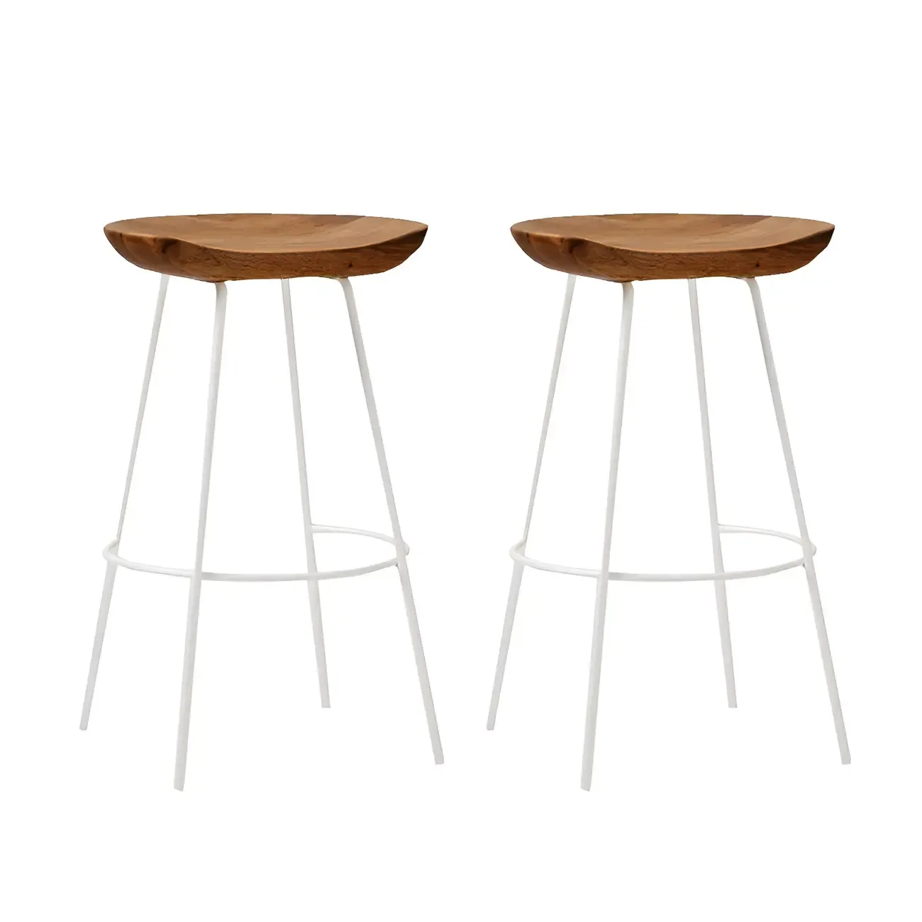 Modern Solid Wood Counter Height Bar Stools
