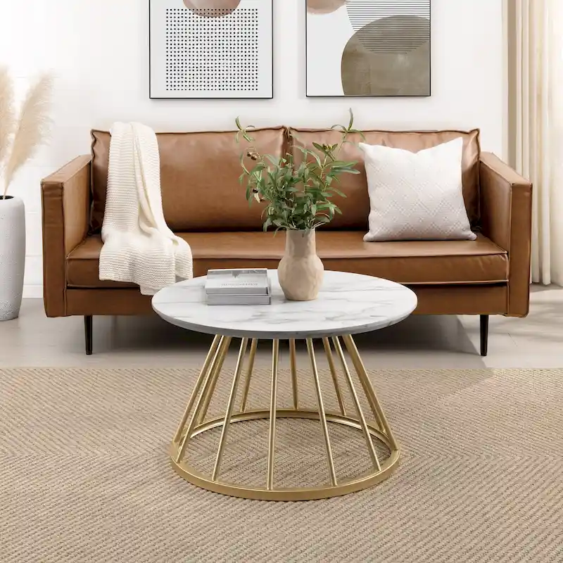 Modern 30-inch Round Coffee Table
