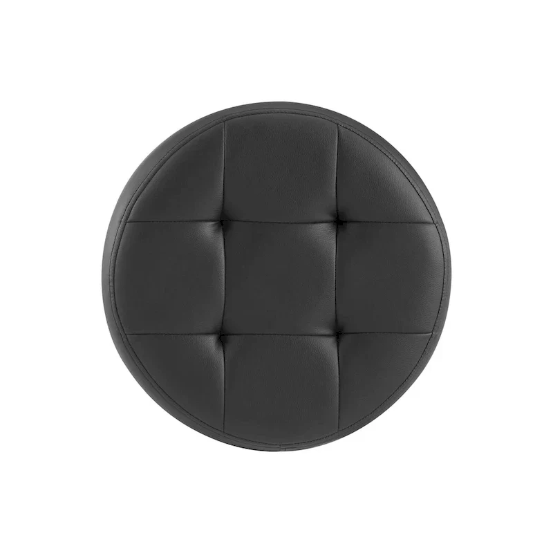 Faux Leather Swivel Ottoman - Round