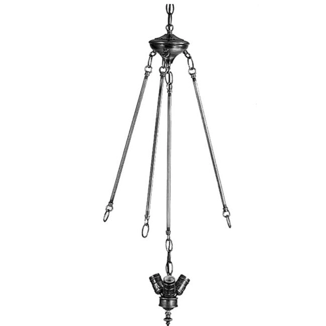 Meyda Tiffany 27  High Three Rod Three Light Inverted Cluster