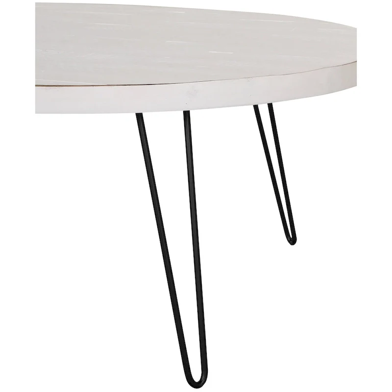Raffles 44 Wood Oval Cocktail Table