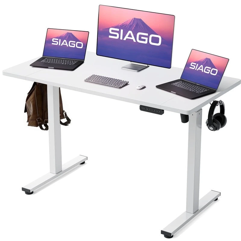 SIAGO 48 x 24 Inch Computer Desk Height Adjustable Electric Sit Stand Up Desk