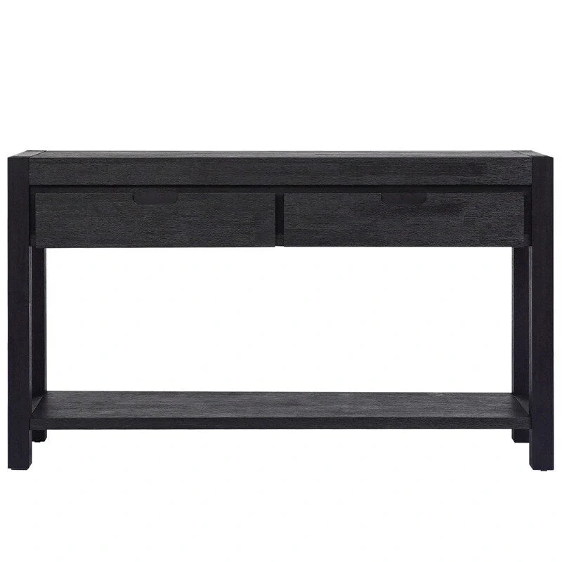 55.1W Console Table with 2 Drawers and 1 Shelf - N/A