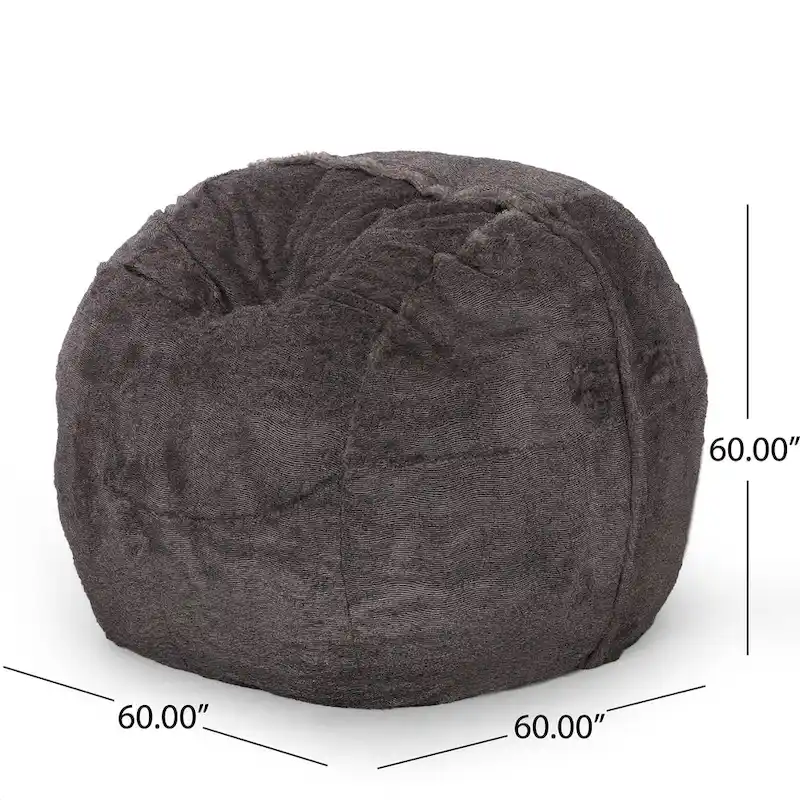 Greyrock Modern Glam Faux Fur Winter Bean Bag by Christopher Knight Home