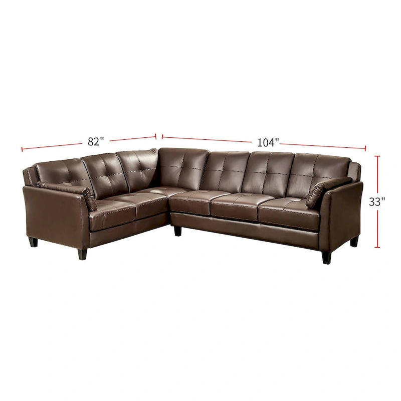 Leatherette Modular Plush Sectional Sofa