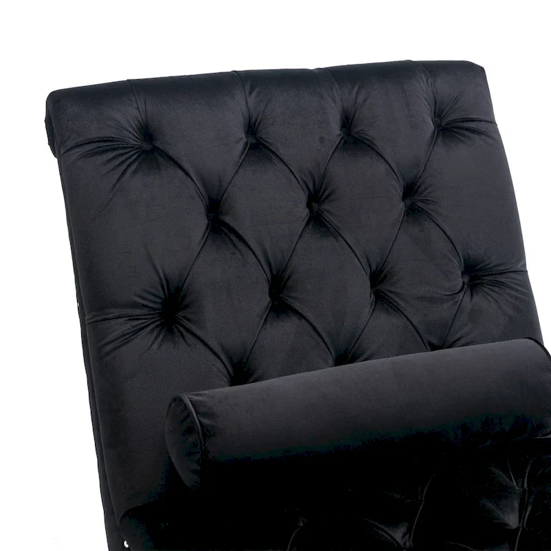 Velvet Tufted Chaise Lounge Accent Living Room Chair