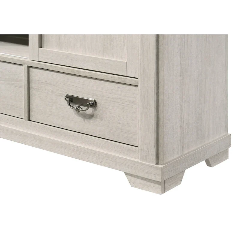 Candra 6 Piece Cream Brown Panel Bedroom Set