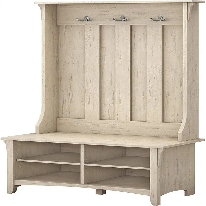 Bush Business Furniture Salinas Hall Tree with Shoe Bench - 15.75 D x 31.73 W x 68.11 H