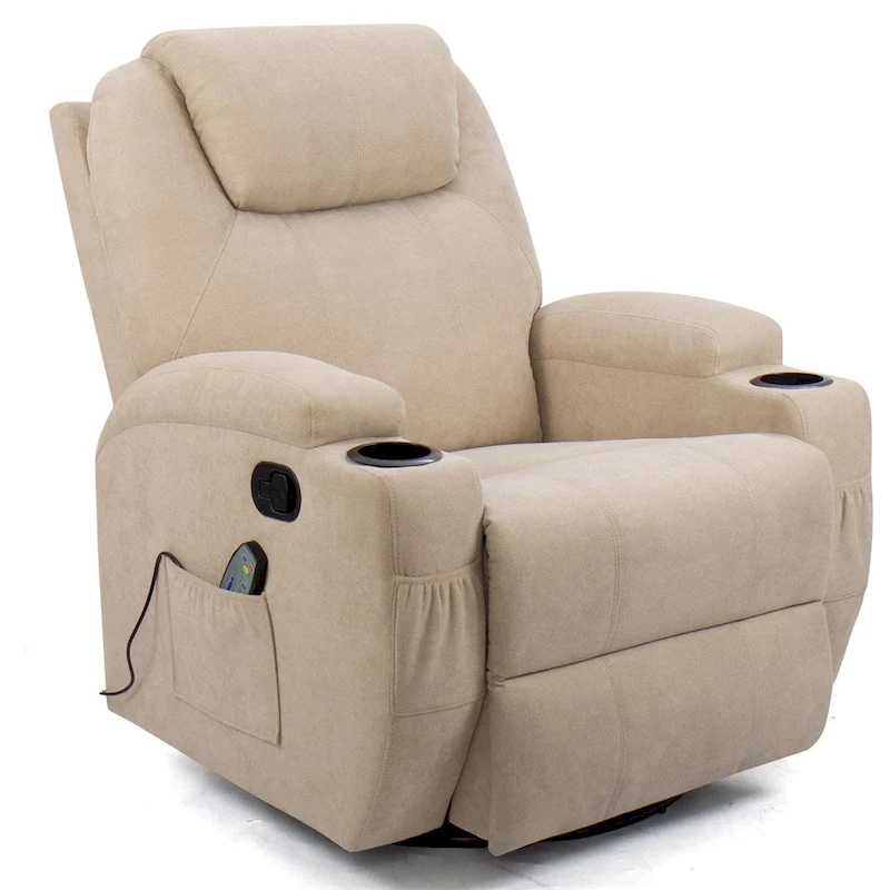 Homall Massage Recliner Chair Swivel Fabric Living Room Sofa