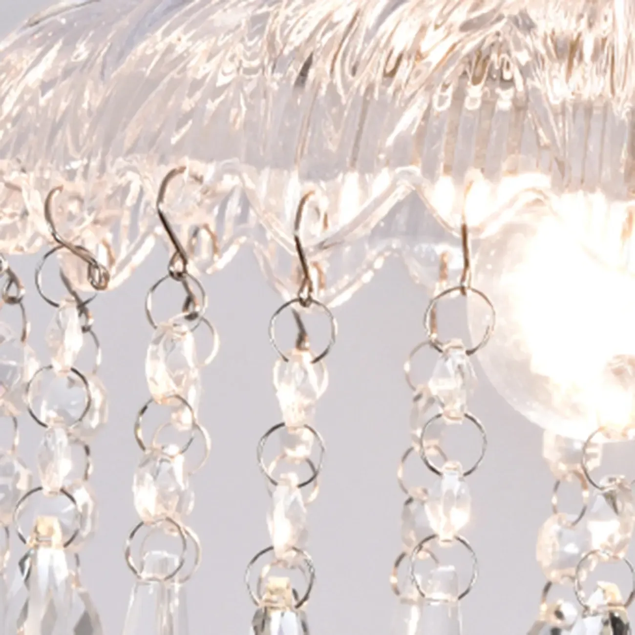 Mini 1 Light Gold Crystal Chandelier Semi Flush Ceiling Light